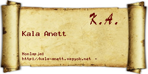 Kala Anett névjegykártya